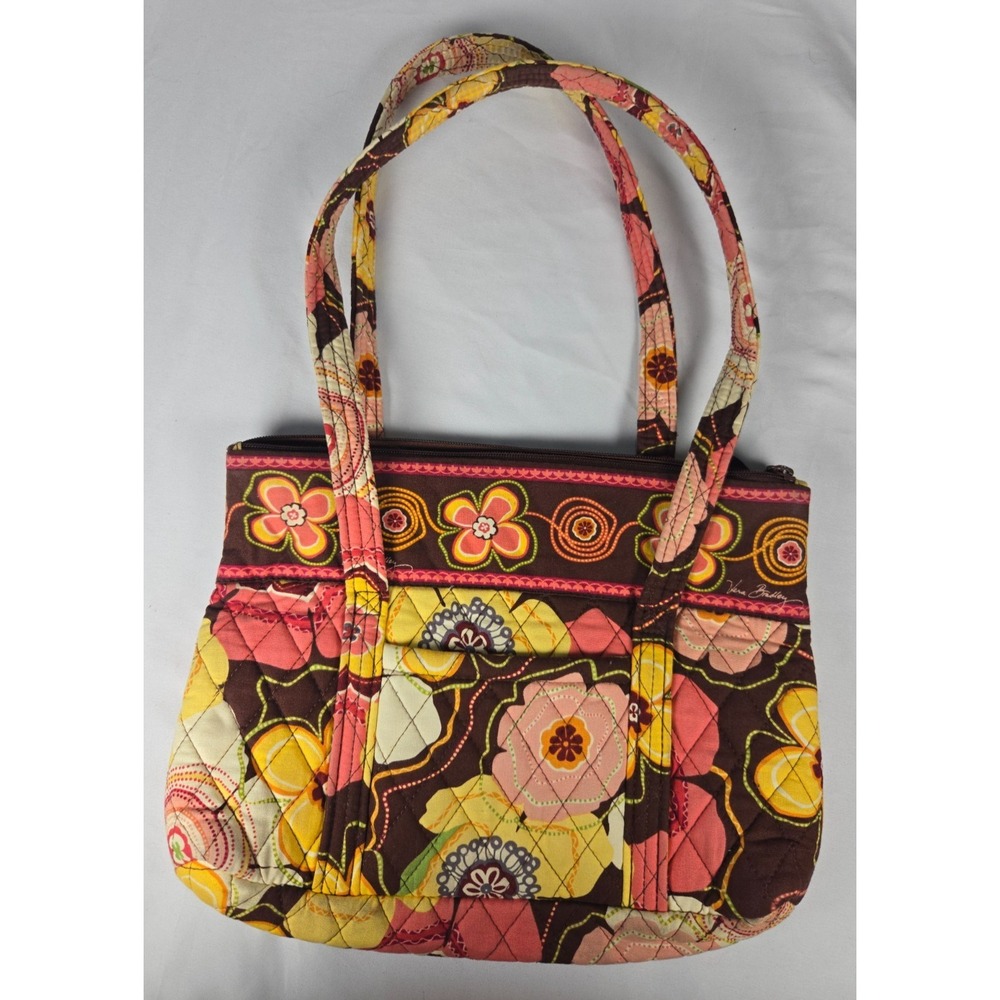 Vera Bradley Tote Purse Buttercup Floral Quilted Shoulder Bag Retired Boho Retro